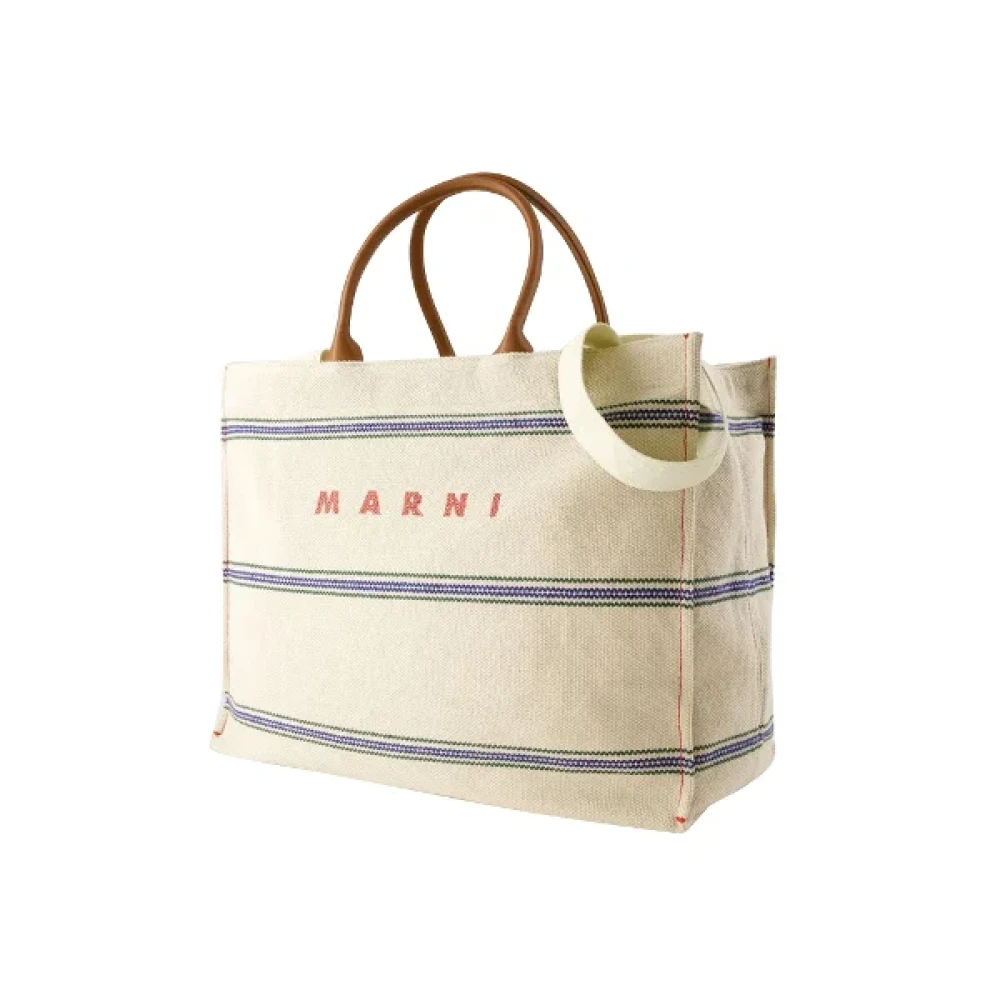 Marni Pre-owned Cotton totes Beige Dames