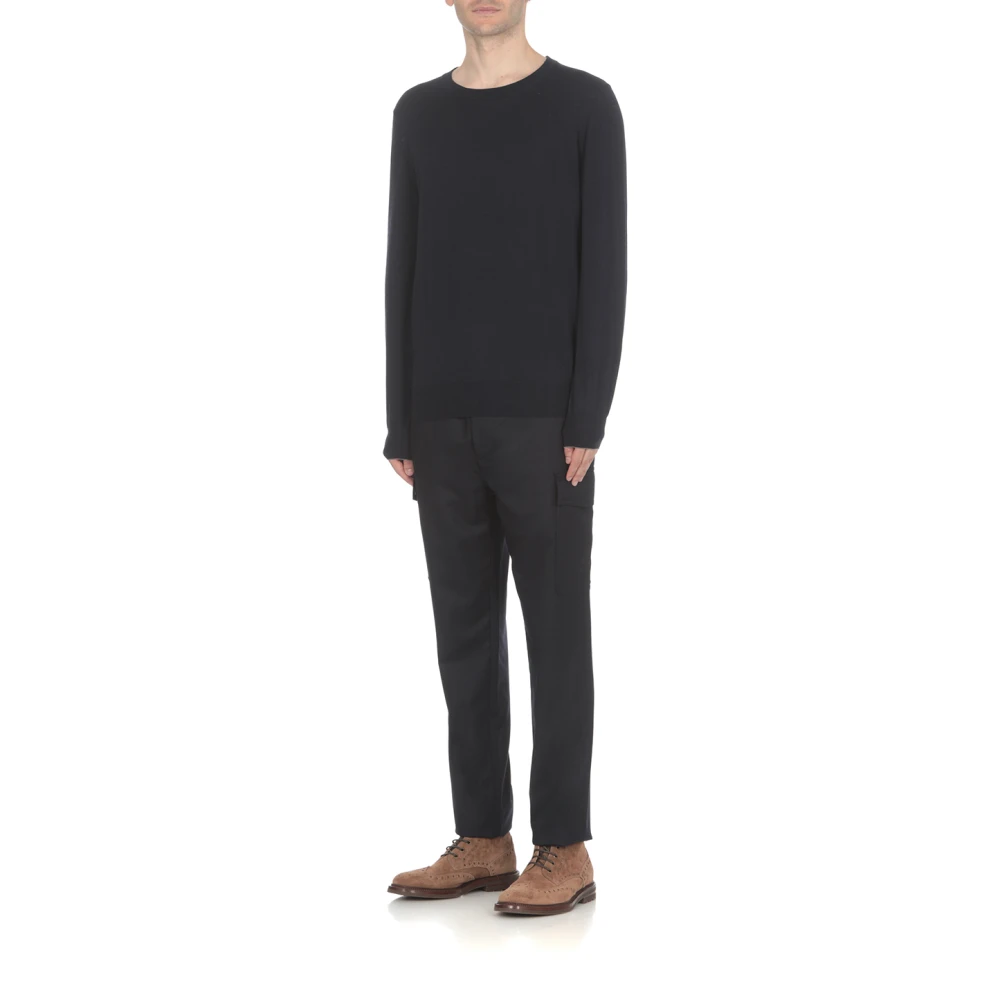 BRUNELLO CUCINELLI Blauwe Slim-Fit Wollen Broek Blue Heren