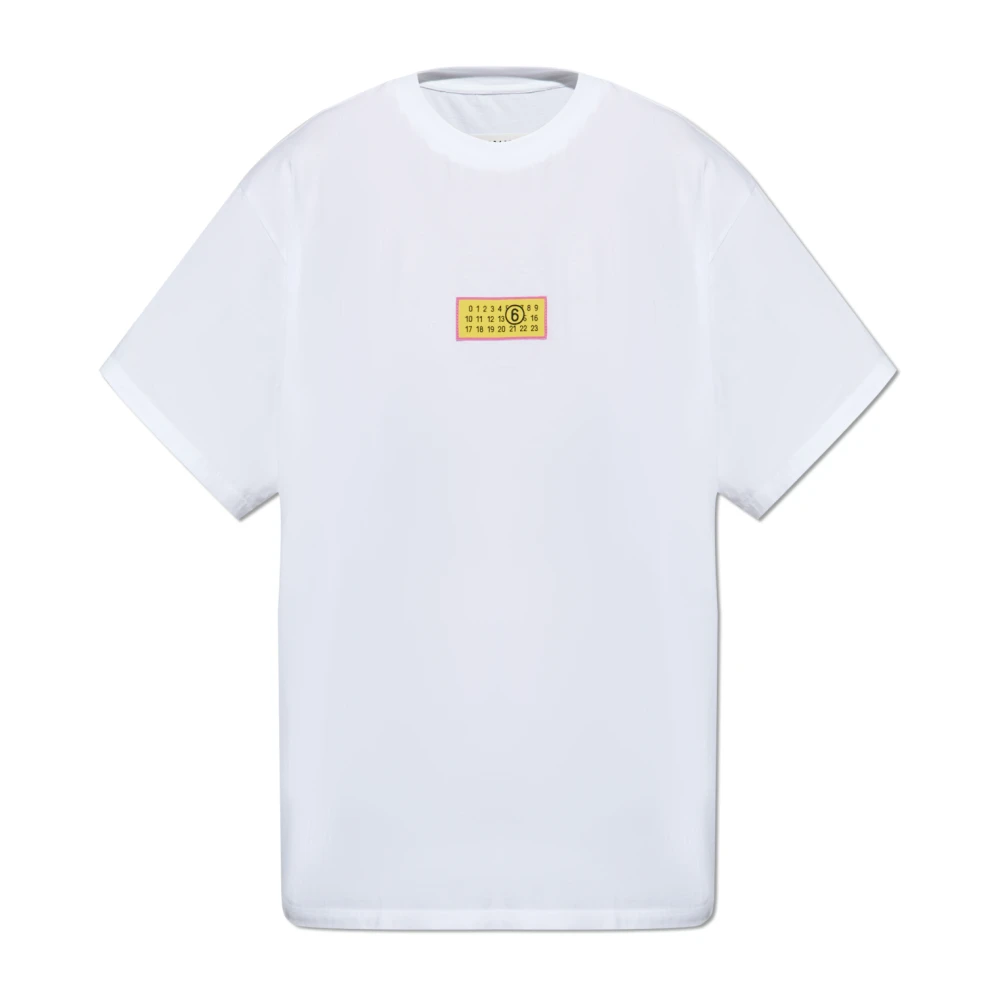 MM6 Maison Margiela Logo T-shirt White Heren