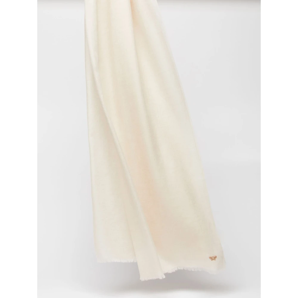 Max Mara Weekend Luxe wollen sjaal met vlinder motief Beige Dames