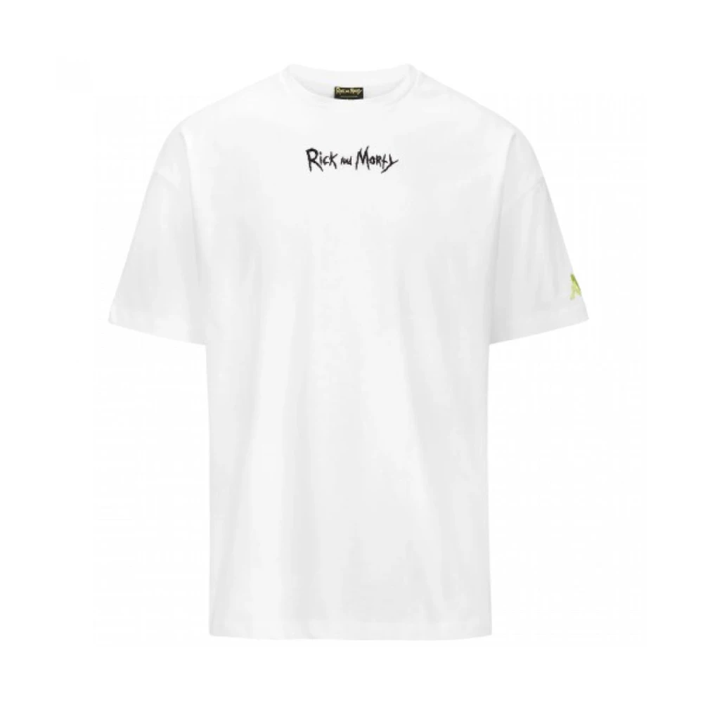 Kappa Katoenen T-shirt met Rick en Morty White Heren
