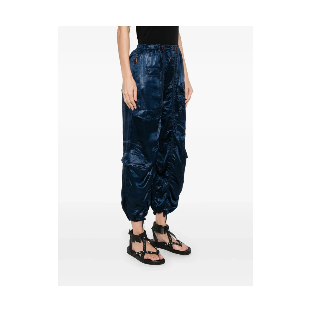 R13 Donkerblauwe Trekkoord Elastische Taillebroek Blue Dames