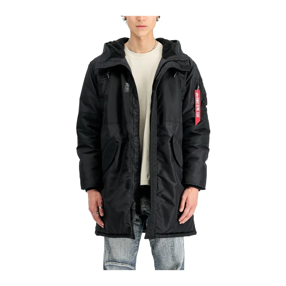 Alpha Industries Men's Black Studio Field Parka - Parkas - L - Coats