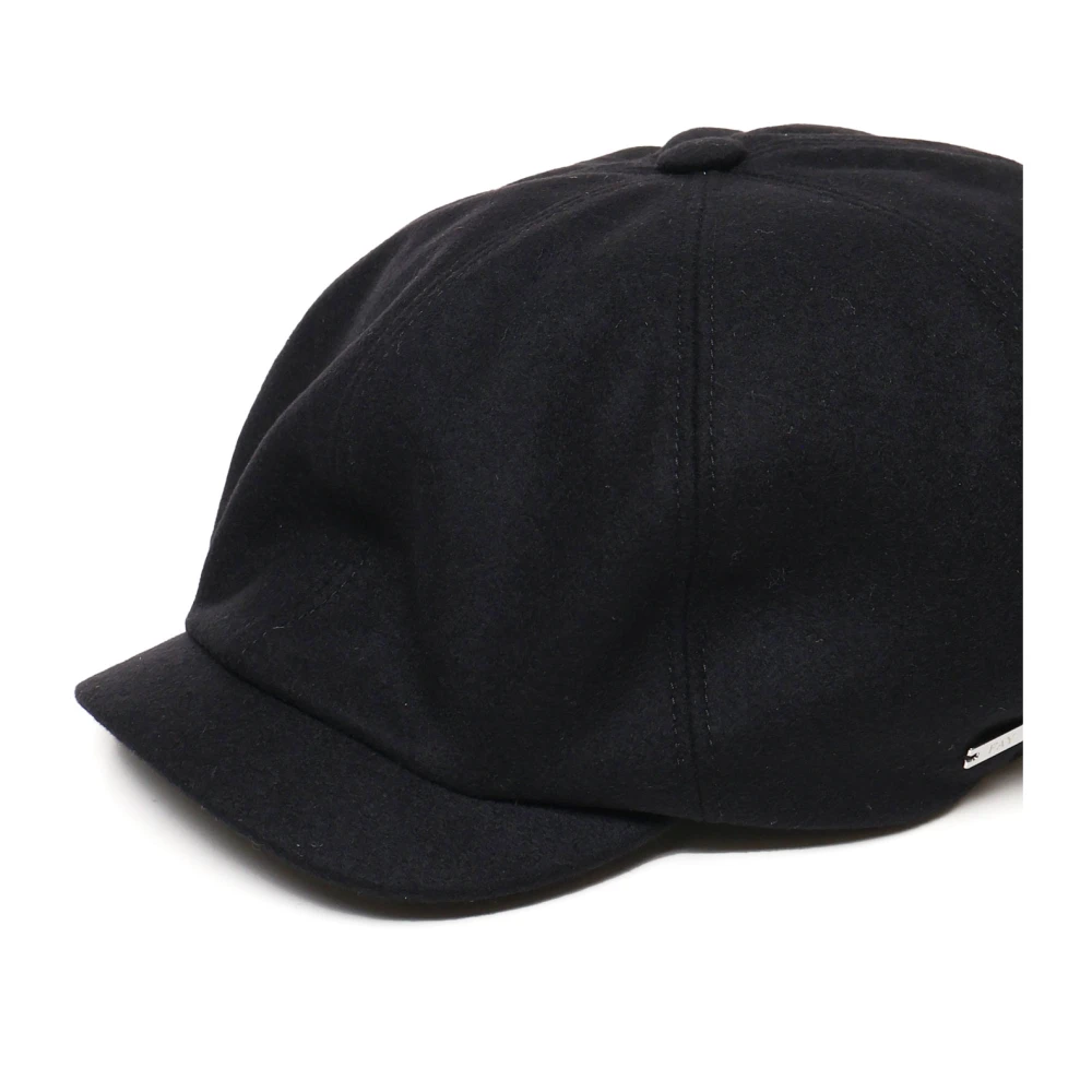 Fay Zwarte wollen blend hoed Black Dames