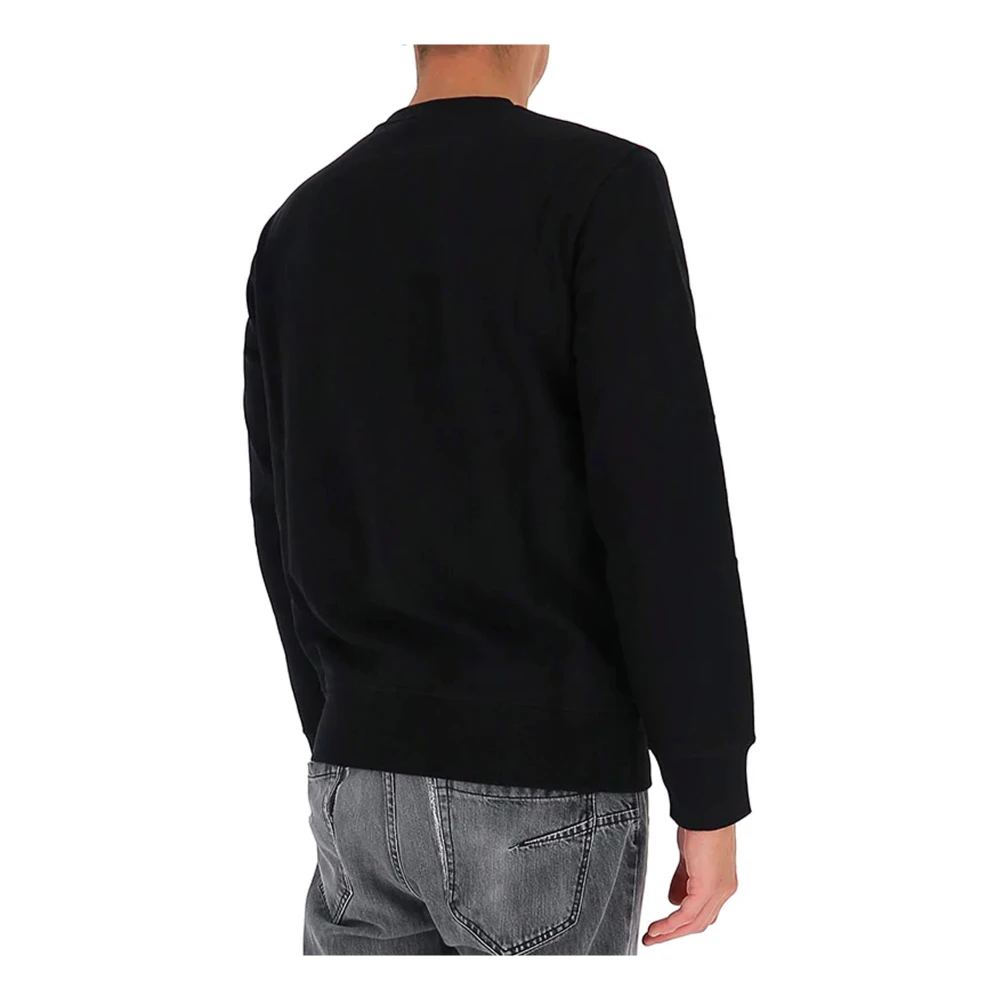alexander mcqueen Zwarte Sweatshirt met Geborduurd Logo voor Heren Black Heren