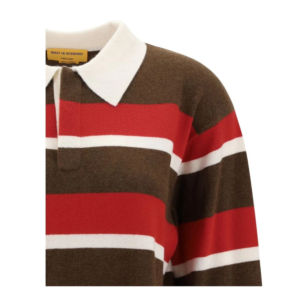 Guest In Residence Gestreepte polotrui met klassieke kraag Multicolor Dames