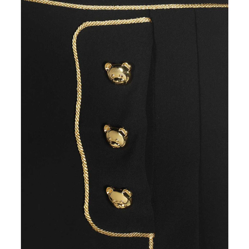 Moschino Minirok met Contrasterende Details Black Dames