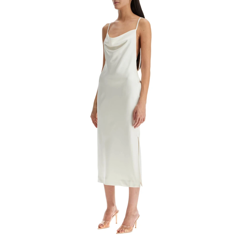 Rotate Birger Christensen Satijnen Slip Dress White Dames
