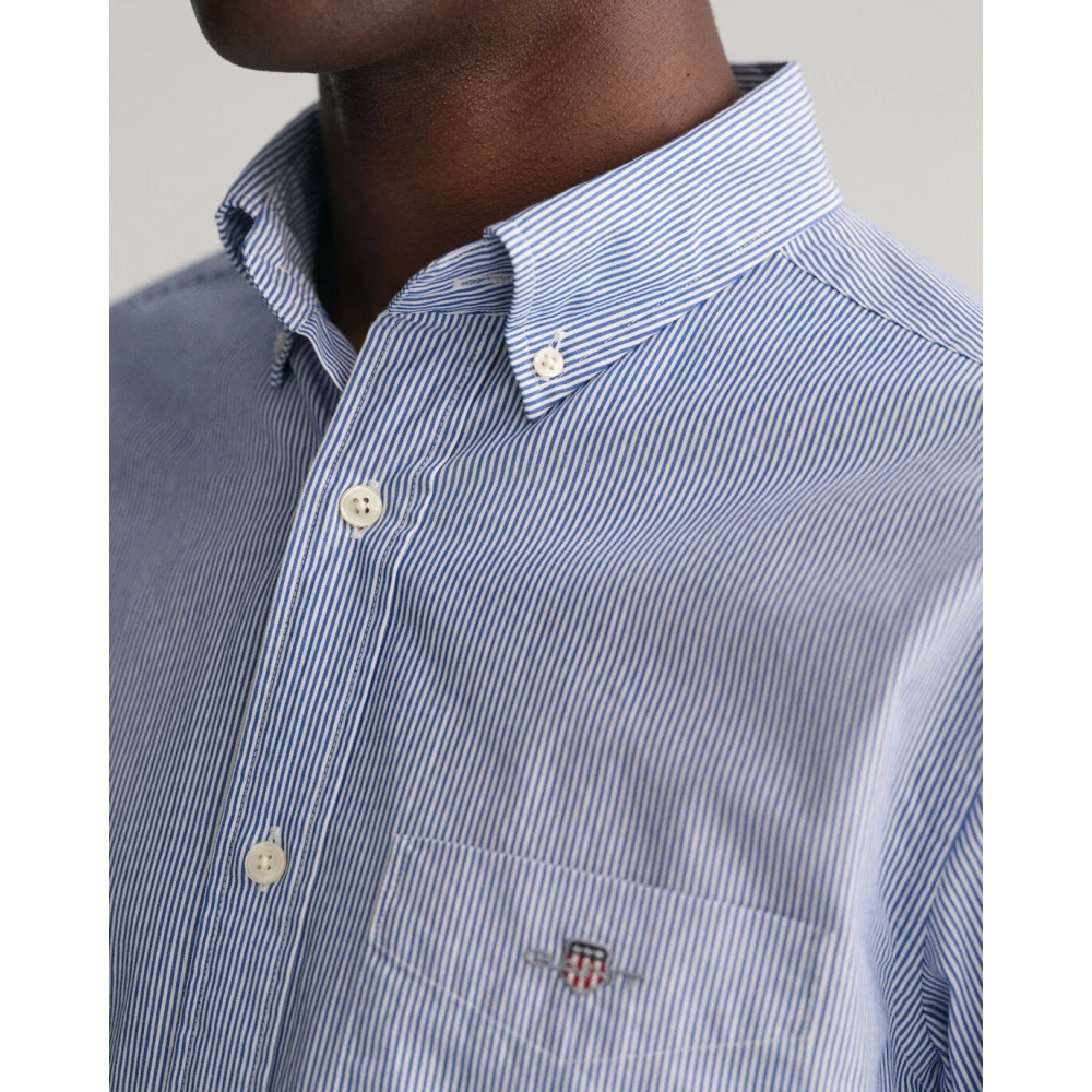 Gant Banker Stripe Overhemd Blue Heren