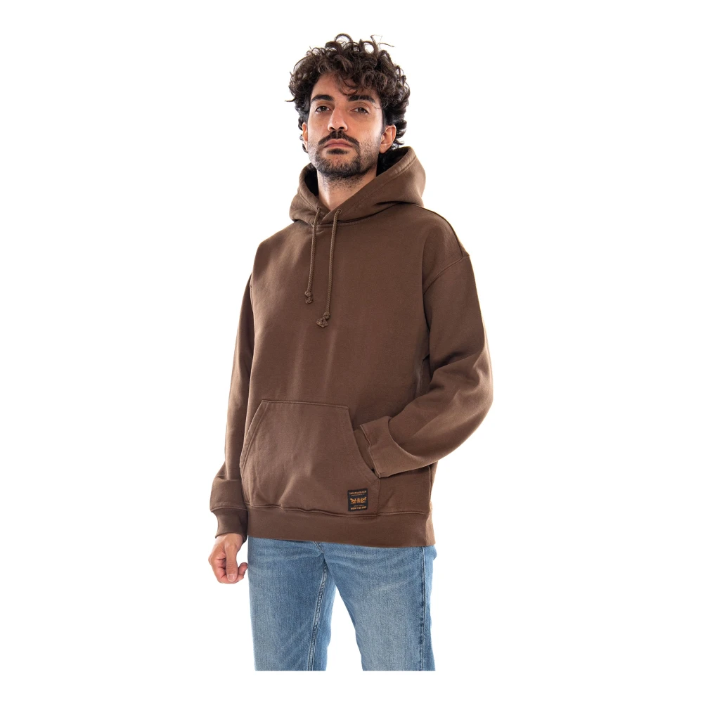 Felpe Con Cappuccio Levis 0084Q-0006 Uomo Marrone Grande - Immagine 3