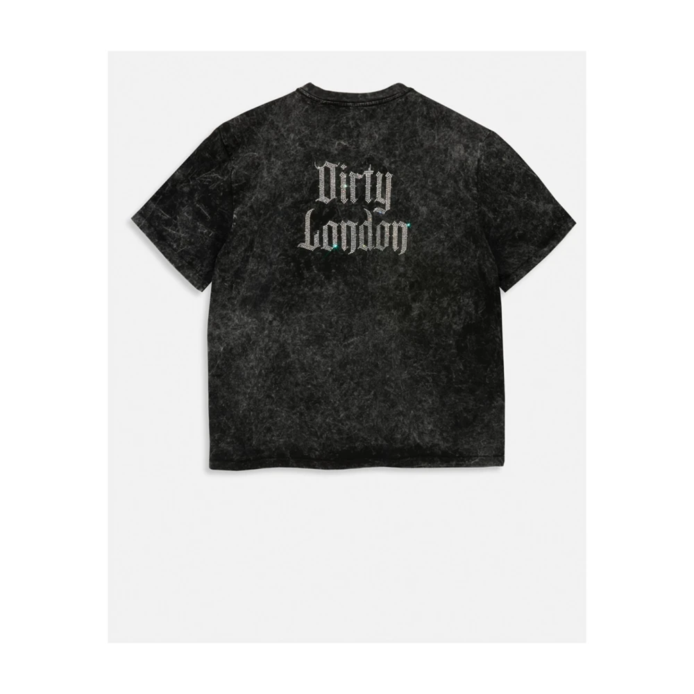 Juicy Couture Zwarte Acid Wash Unisex T-shirt Dl10050-D034 Gray Heren