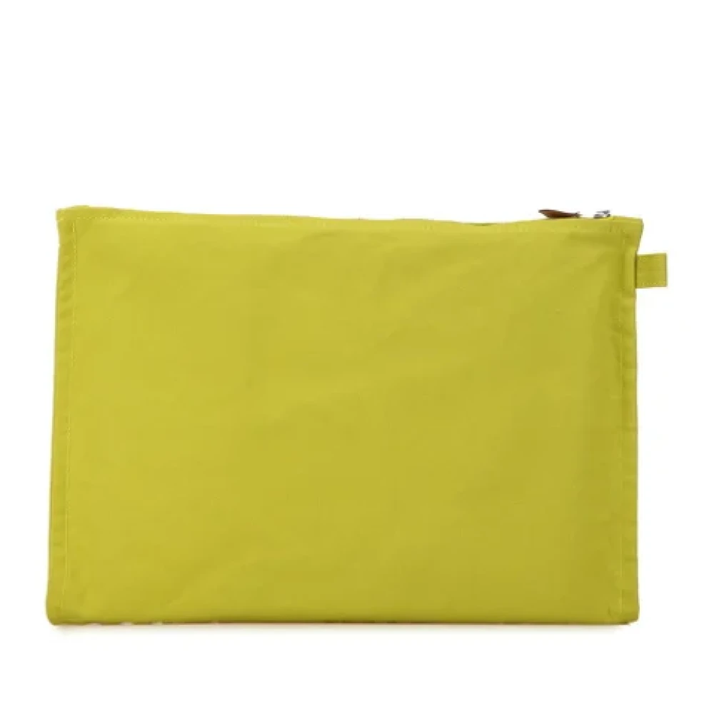 Hermès Vintage Pre-owned Leather pouches Green Dames