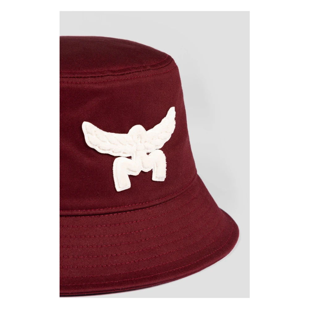 MCM Visserhoed Essential van katoenen keperstof met logo Red Unisex