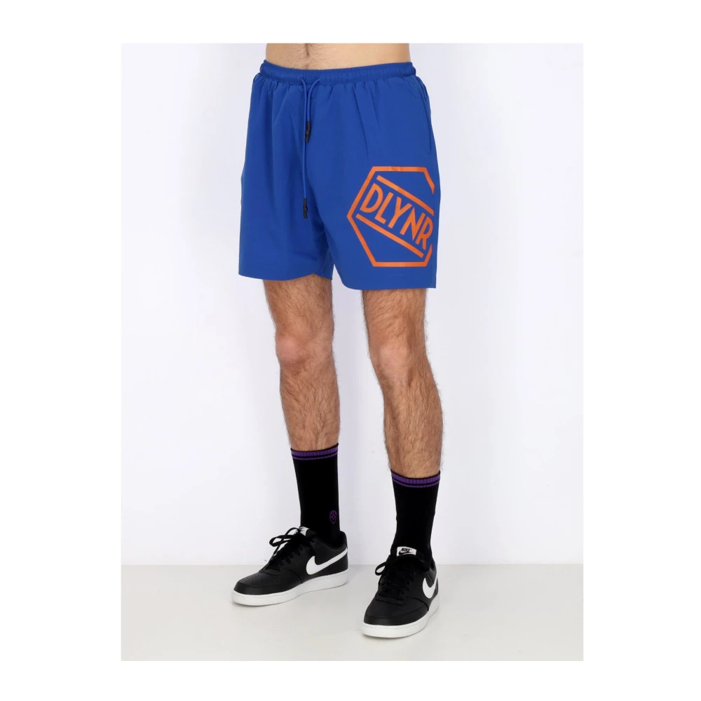 Dolly Noire Blauwe Logo Zwemshorts met Mesh Blue Heren