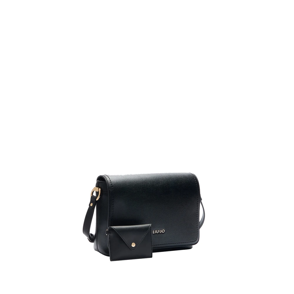 Liu Jo Chique Zwarte Handtas met Gouden Details Black Dames