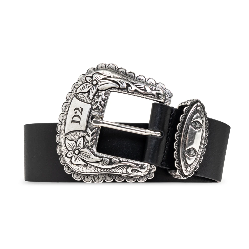 Dsquared2 Leren riem Black Heren