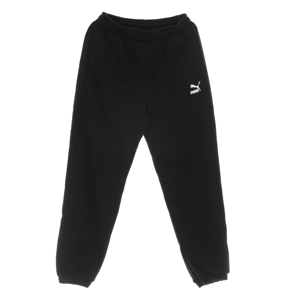 Puma Klassieke Zwarte Sweatpants Elastische Taille Black Heren