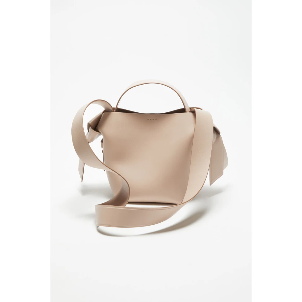 Acne Studios Mini R Musubi Knoop Schoudertas Beige Dames