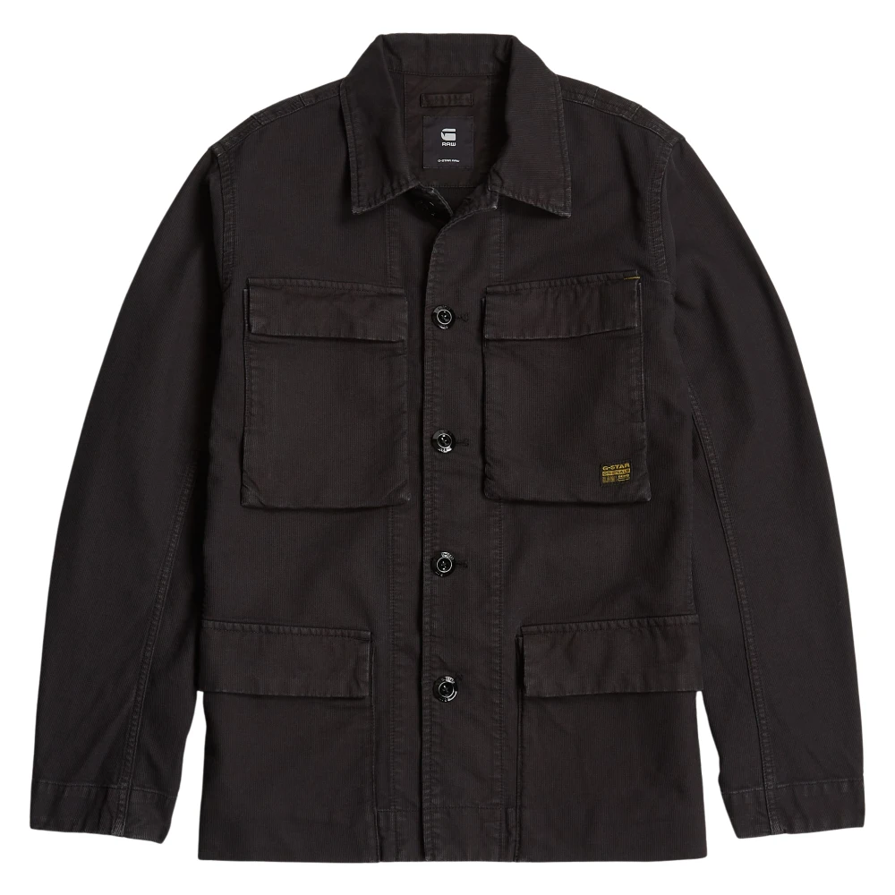 G-Star Leger Overshirt 4-Zak Bedford Cord Black Heren