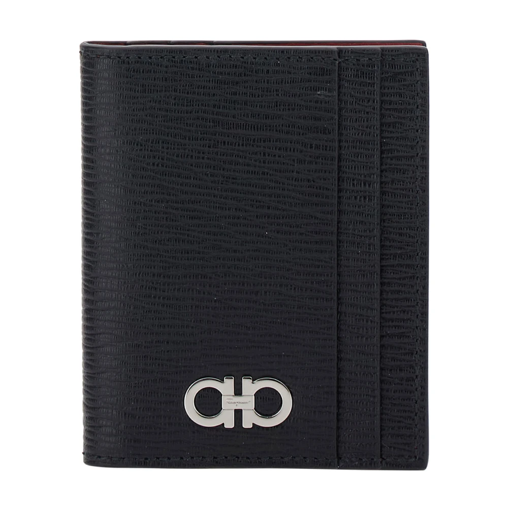 Ferragamo Uomo Nero Gancini Card Holder