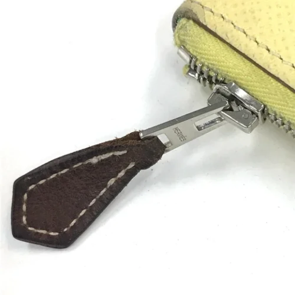 Hermès Vintage Pre-owned Leather wallets Yellow Dames