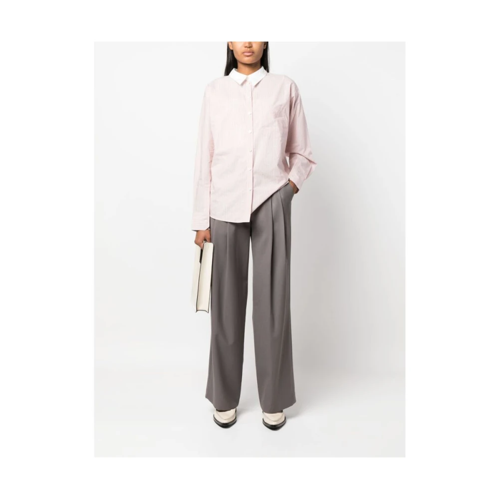 LOW Classic Grijze Wollen Hoge Taille Broek Gray Dames