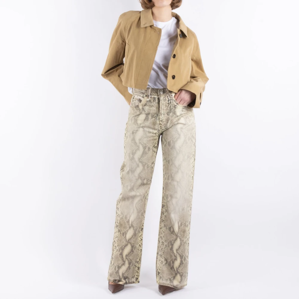 Acne Studios Oker Katoenen Jas Brown Dames