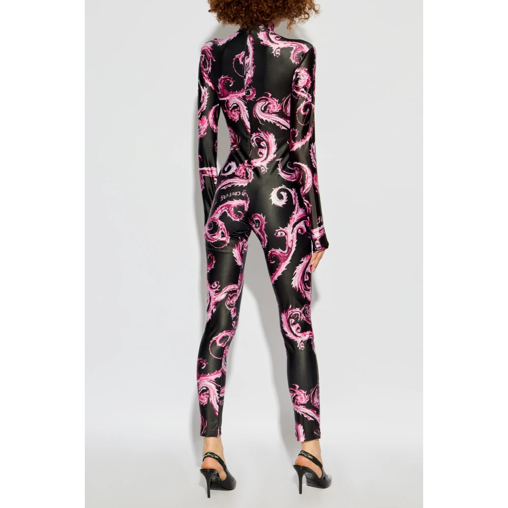 Versace Jeans Couture Jumpsuit met patroon Black Dames
