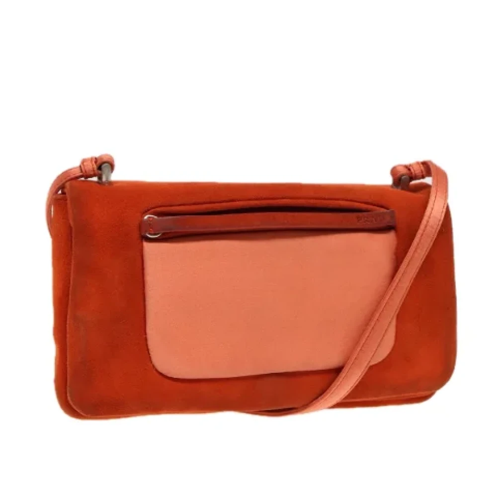 Prada Vintage Pre-owned Suede prada-bags Orange Dames