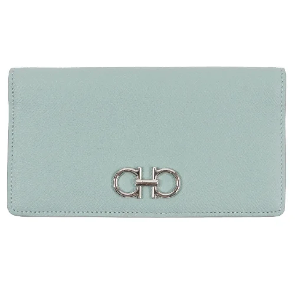 Salvatore Ferragamo Pre-owned Leather wallets Green Dames