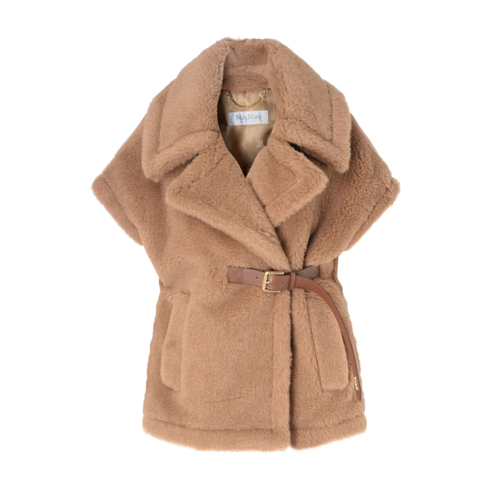 Max Mara Stijlvolle Camel Poncho Brown Dames