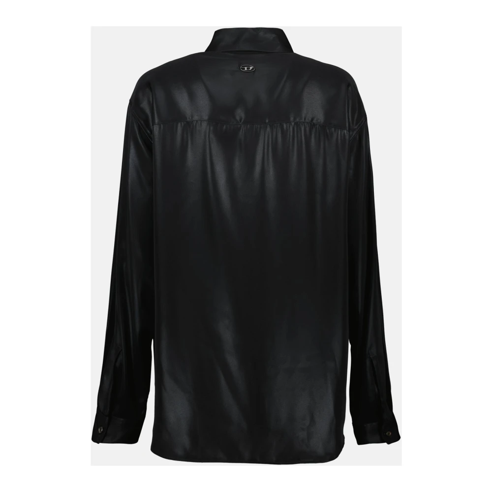 Diesel Zwarte S-Simply Gelamineerde Shirt Black Dames