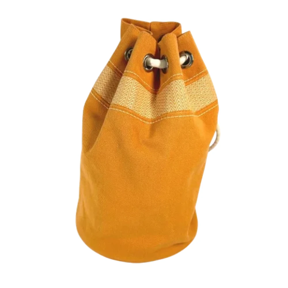 Hermès Vintage Pre-owned Canvas shoulder-bags Orange Dames