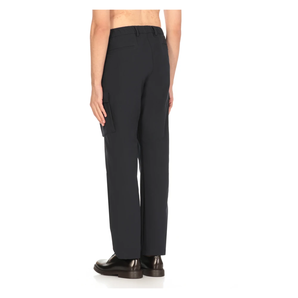 Herno Blauwe Cargo Broek met Zakken Blue Heren