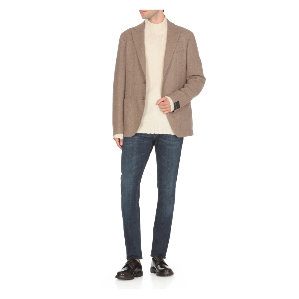 Tagliatore Sweaters Ivory Beige Heren