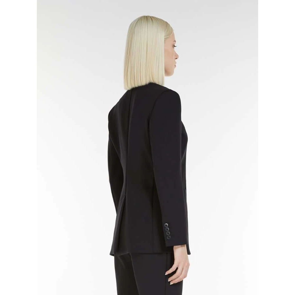 Max Mara Scuba Jersey Jas Black Dames