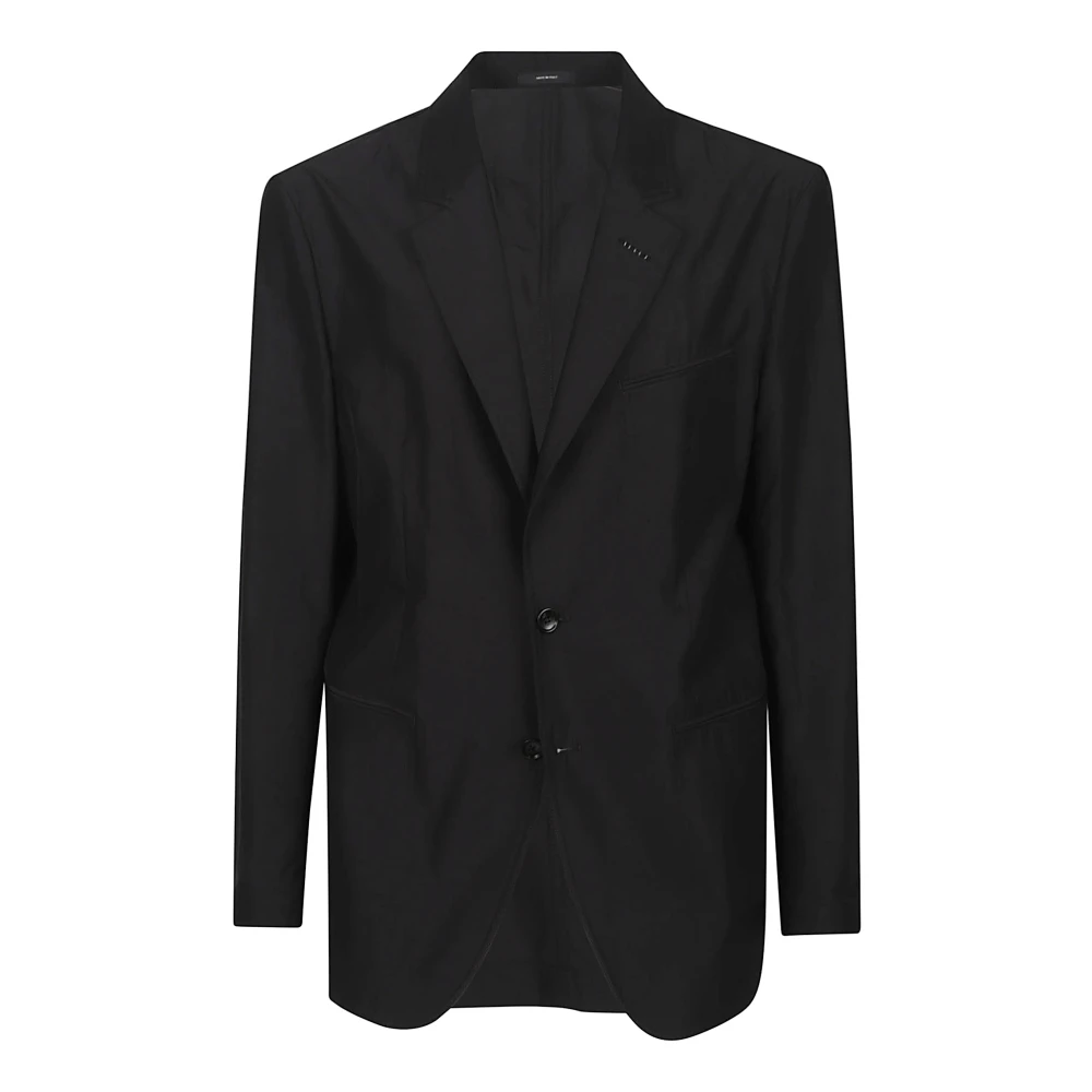 Tom Ford Men's Black Parachute Poplin Blazer - Blazers - L - Jackets
