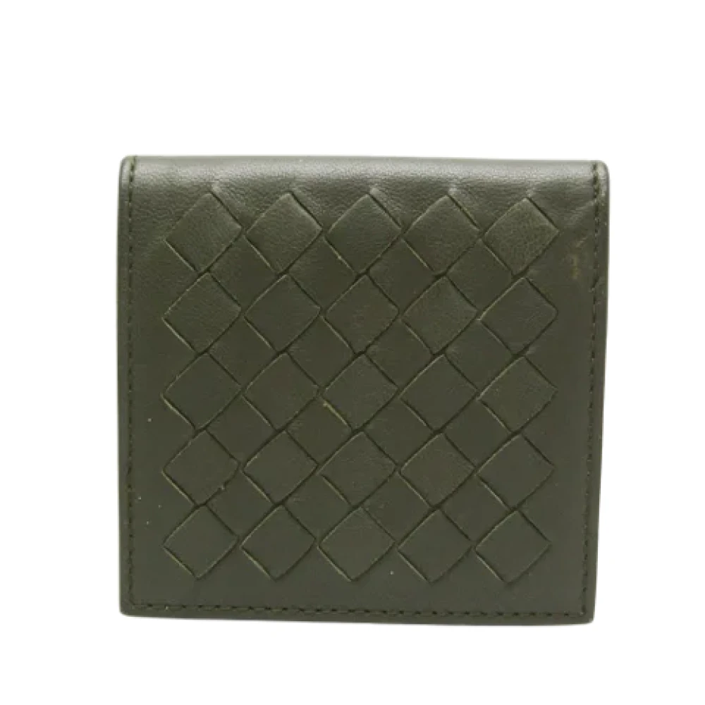 Bottega Veneta Vintage Pre-owned Leather wallets Green Dames