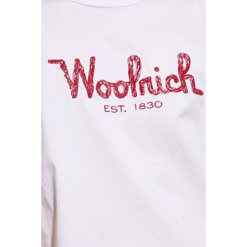 Woolrich T-shirt met logo White Heren