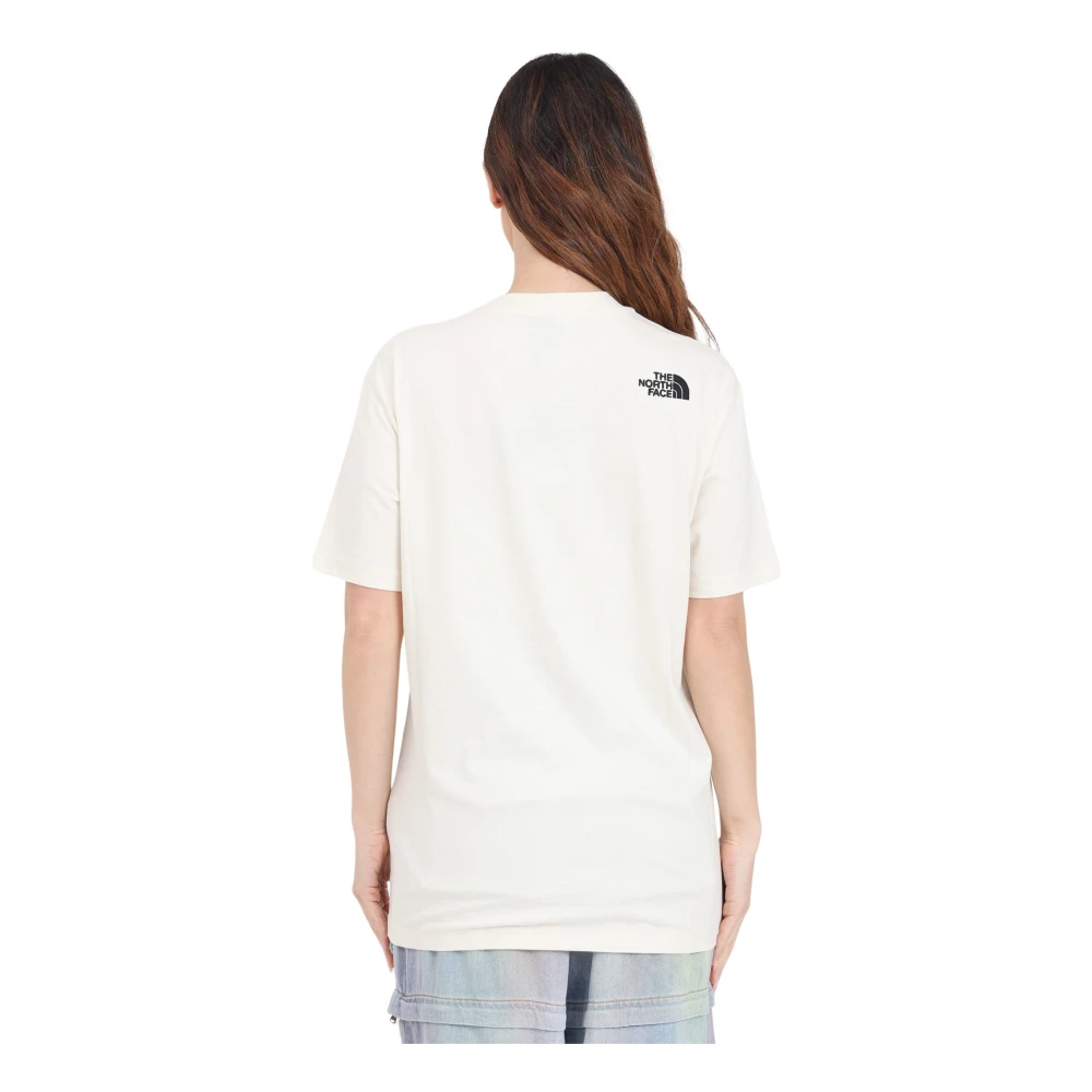 The North Face Oversize Simple Dome T-shirt Beige Zwart White Dames