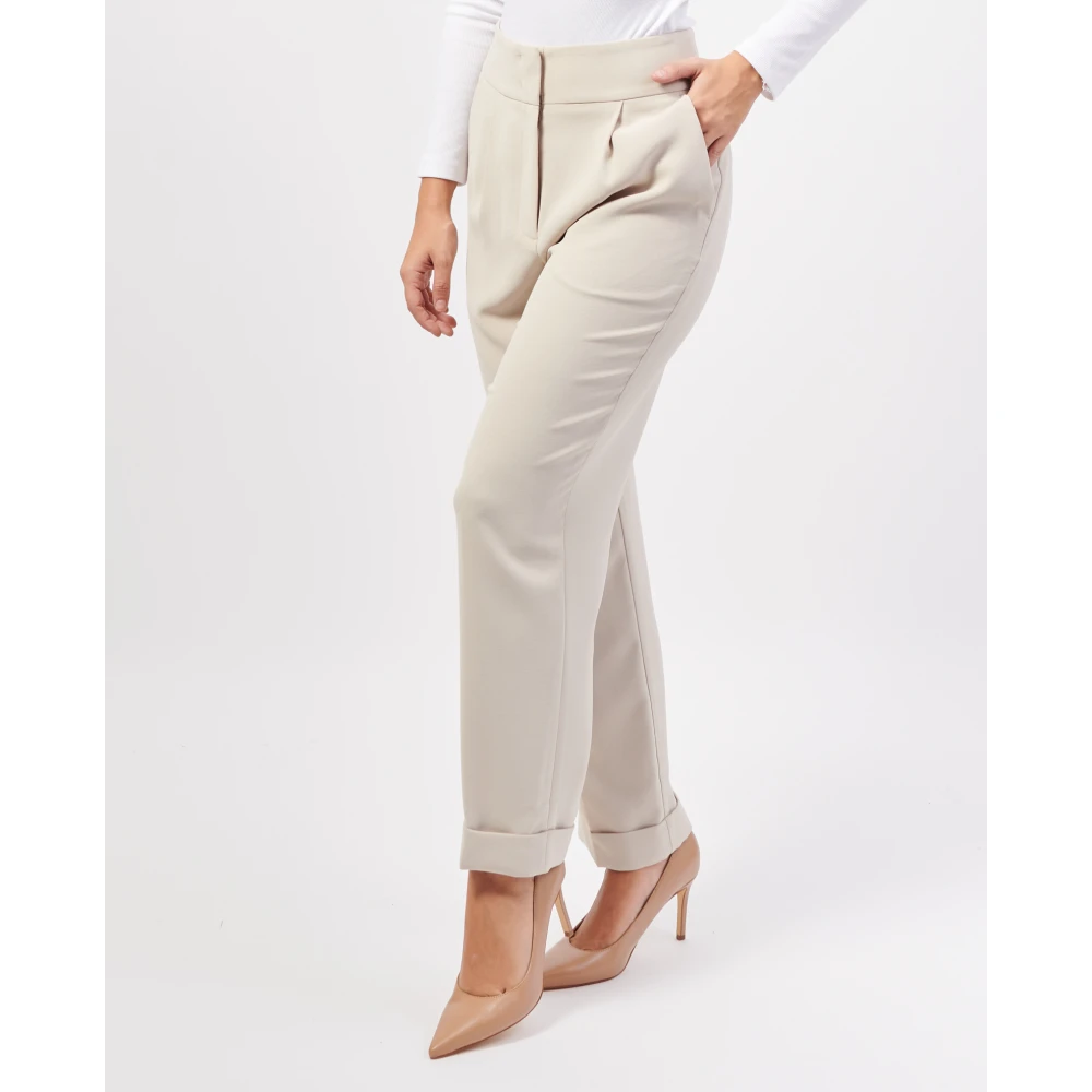 Armani Exchange Beige high-waist skinny broek Beige Dames