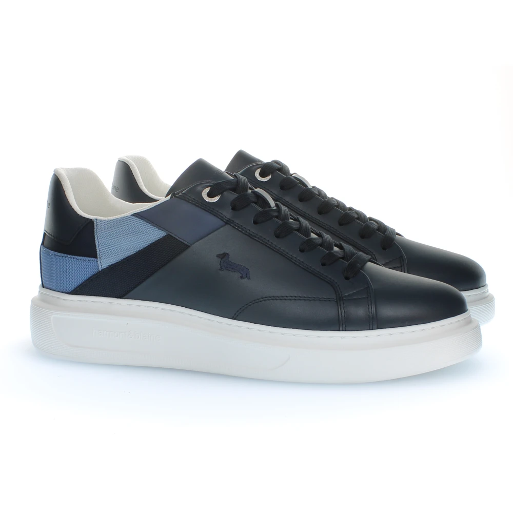Harmont & Blaine Mixed-Material Sneaker Heren Schoenen Blauw