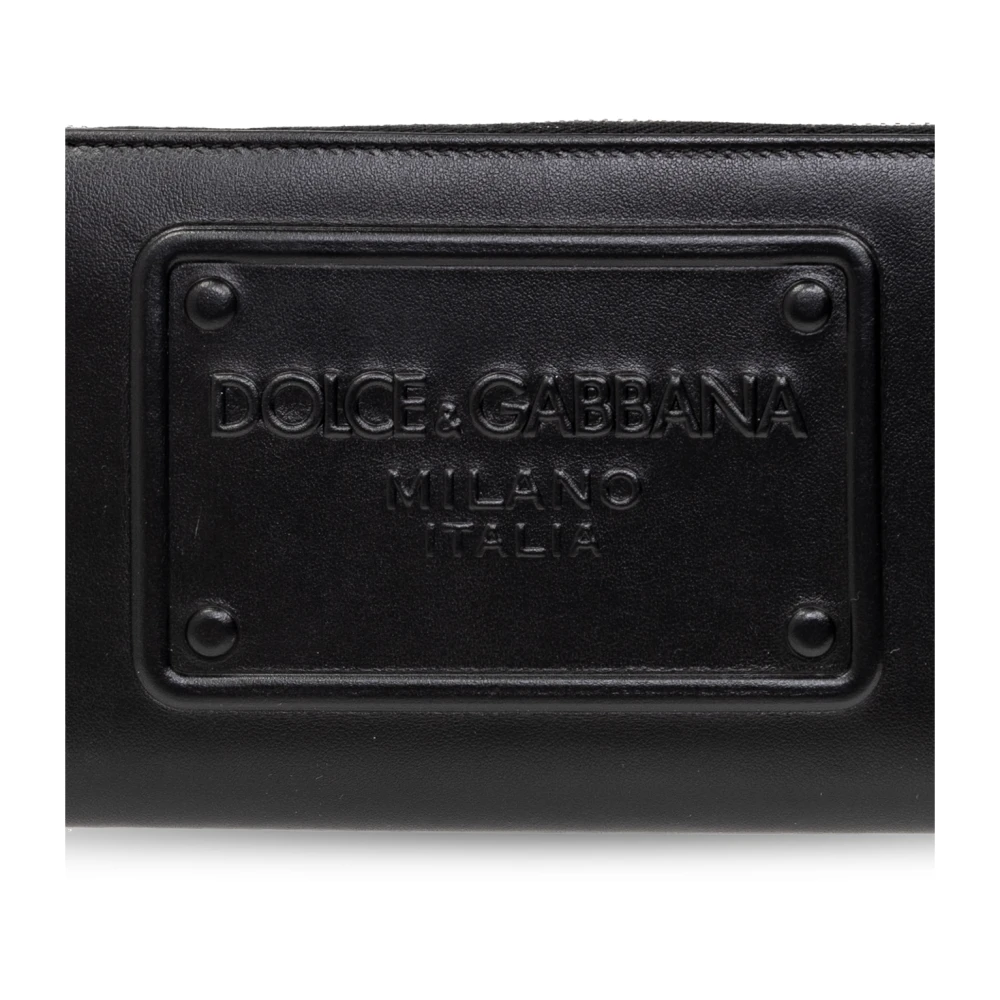 Dolce & Gabbana Portemonnee met logo Black Heren