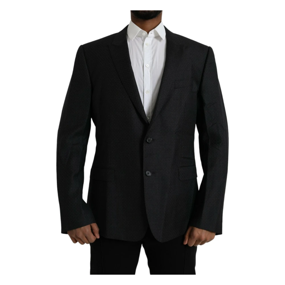 Dolce & Gabbana Men's Black Blazers, 3XL, Martini Single Breasted Blazer