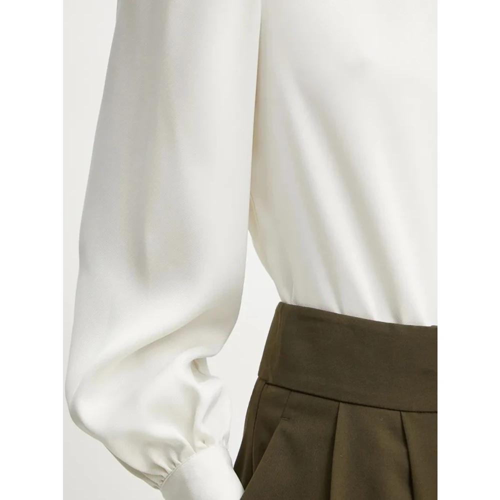 Guess Grace Gedrapeerde Blouse White Dames
