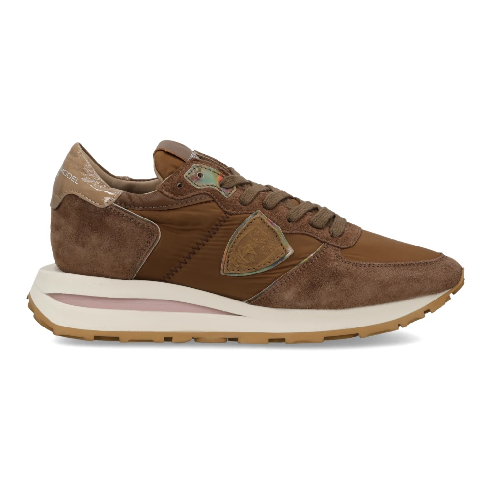 Philippe Model Tropez Haute Running Dames Schoenen Bruin