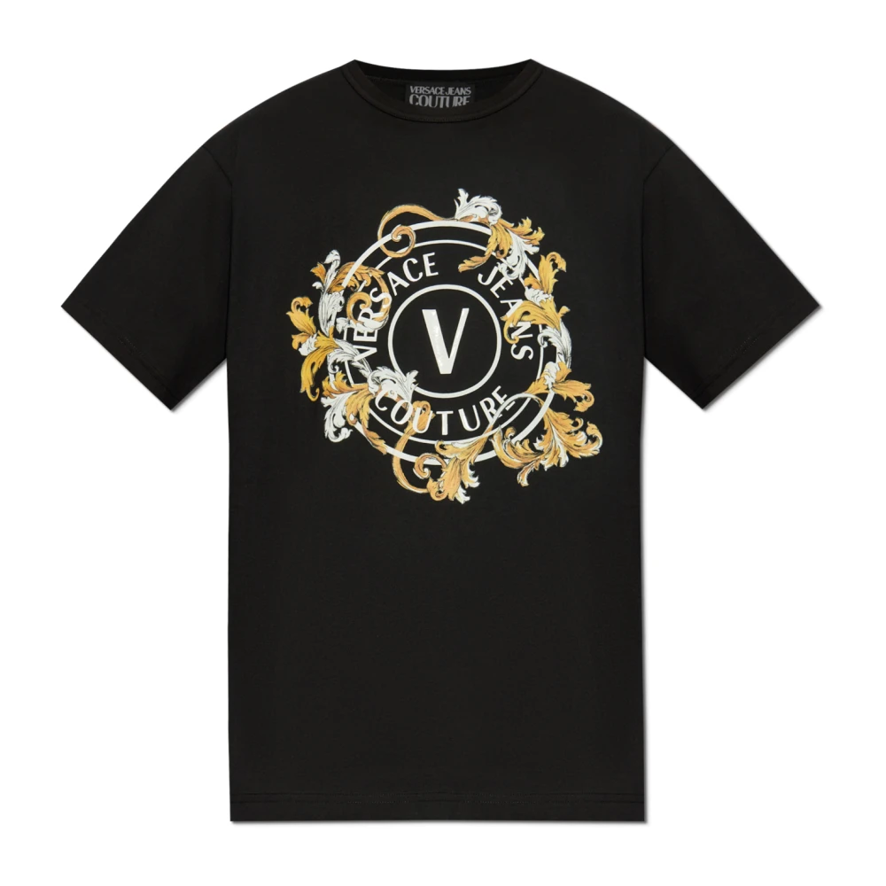 Versace Jeans Couture T-shirt med tryck Black, Herr