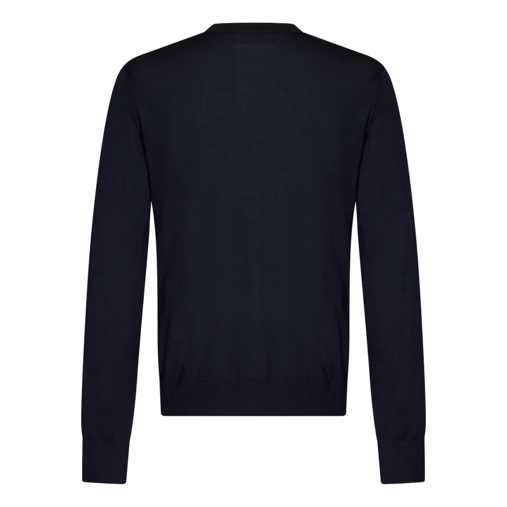 Dsquared2 Blauwe Wol Crewneck Sweater Aw24 Blue Heren