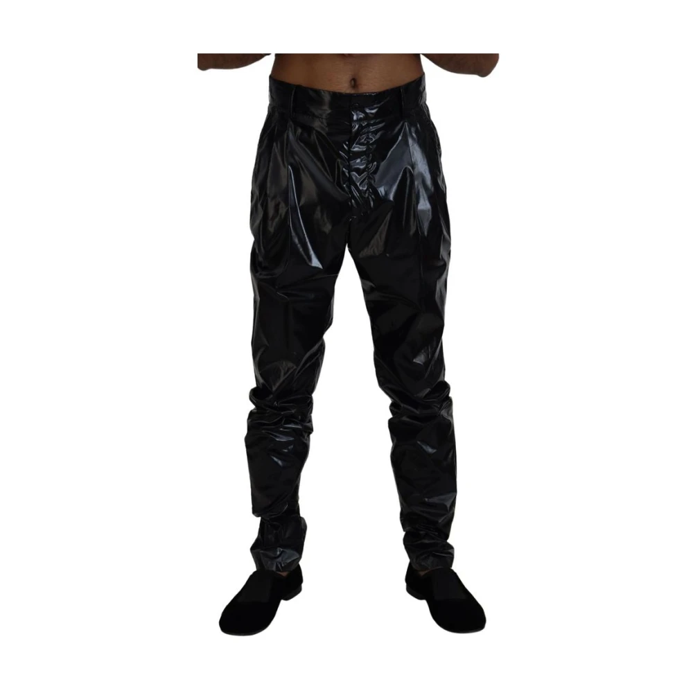 Dolce & Gabbana Men's Black Straight Trousers, M, Straight Trousers