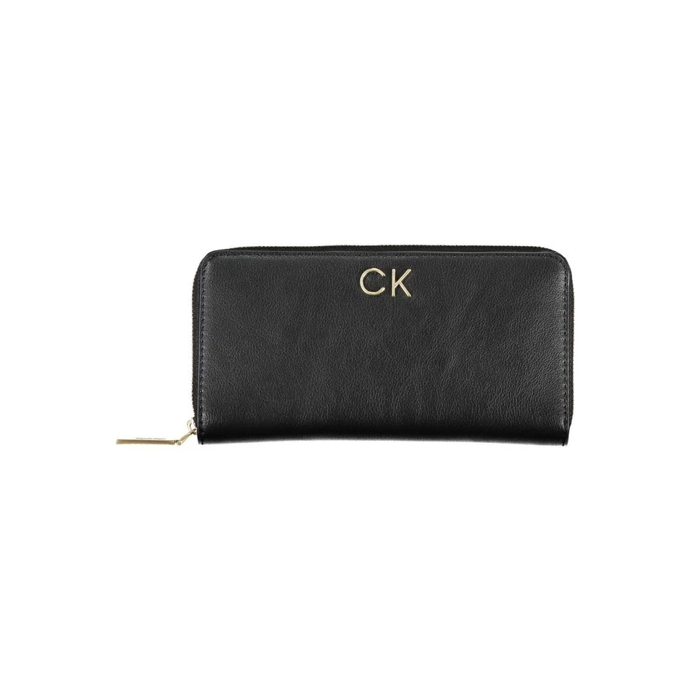 Calvin Klein Elegant RFID-säker plånbok med snygga kontraster Black, Dam